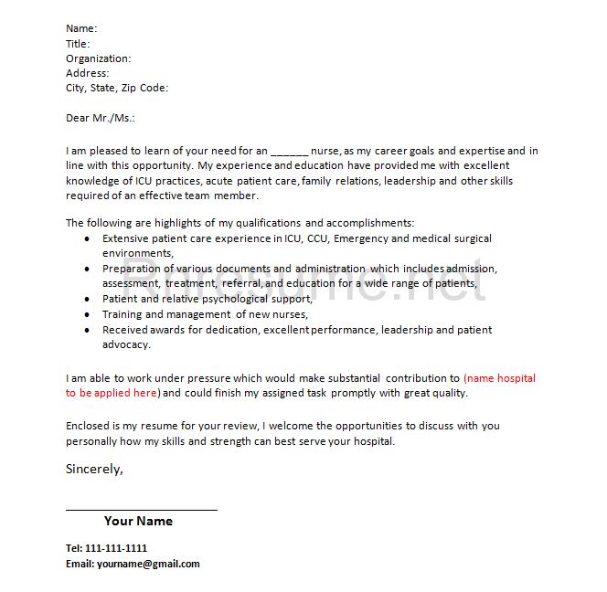 referral cover letter email
