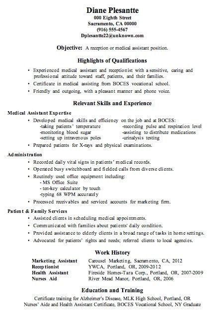 sample cover letter for medical assistant with no experience