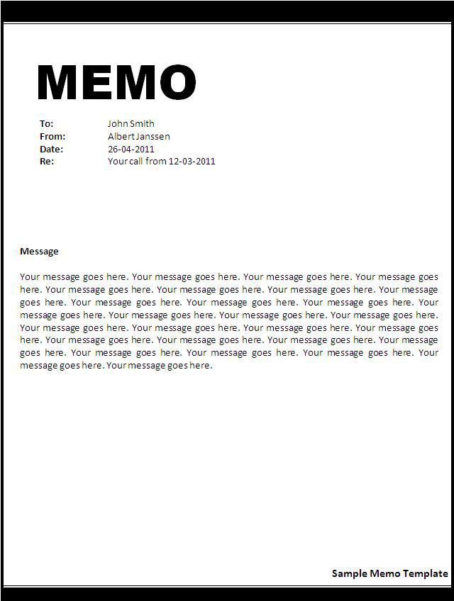 interoffice memo format word
