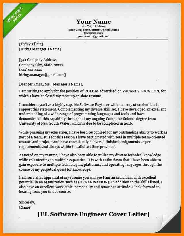 cover letter example engineering