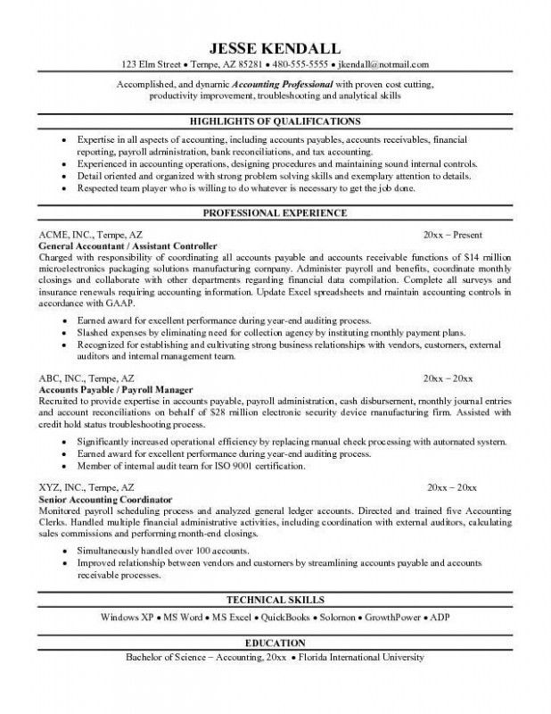 objective for resume accounting