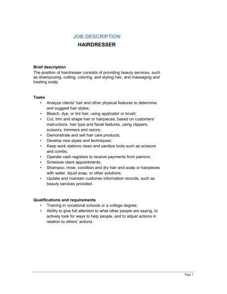 hairdressing job interview questions