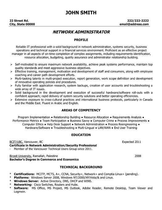 database administrator resume sample