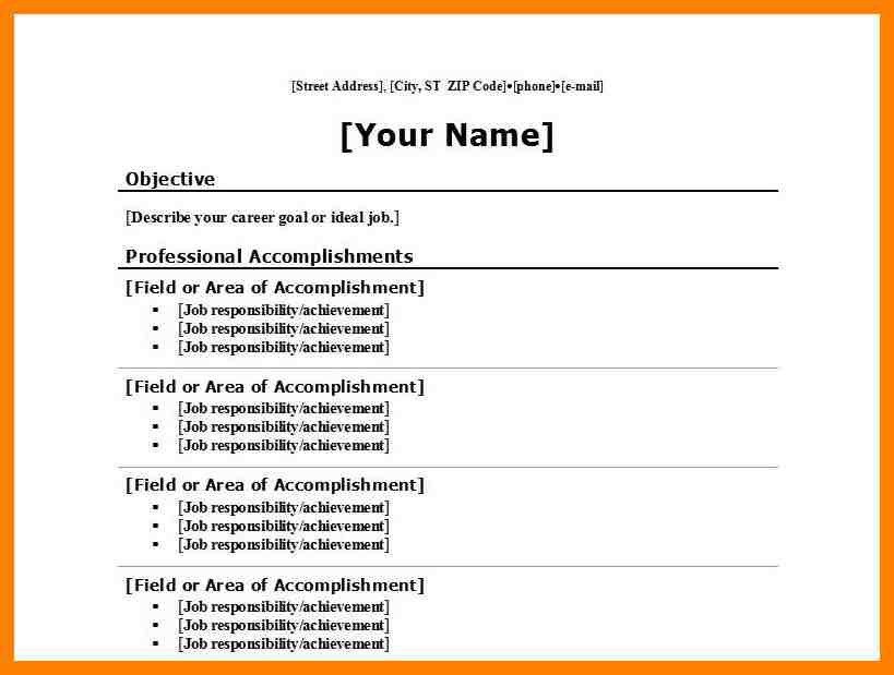 address format resume