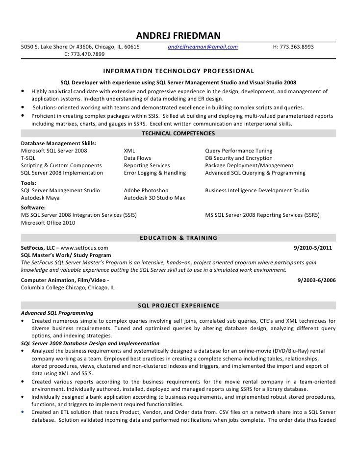 dba sample resumes