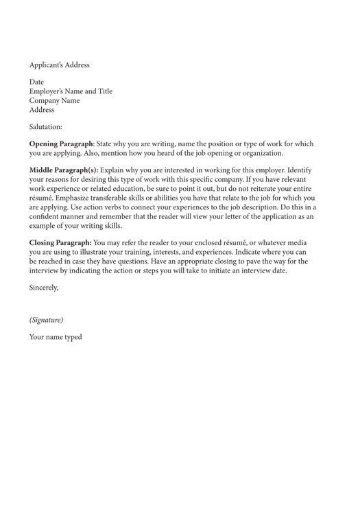 examples of cover letters for students