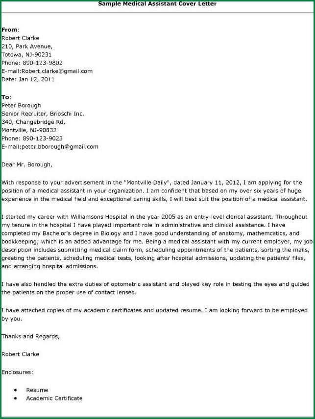 example of medical assistant cover letter