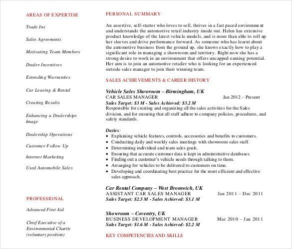 automobile resume template 22 free word pdf documents download