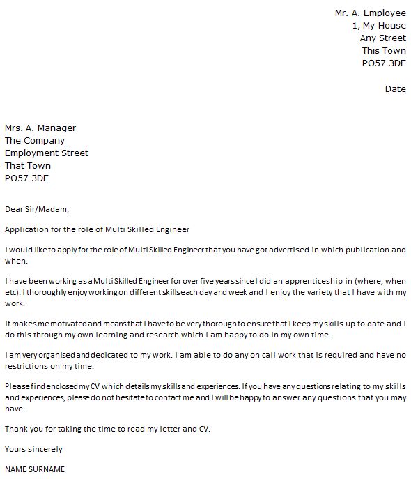 cover letter for traineeship