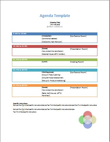 how to make meeting agenda template