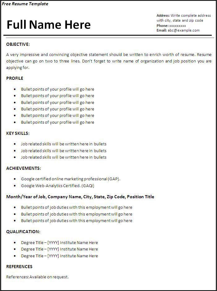 how to create a perfect resume