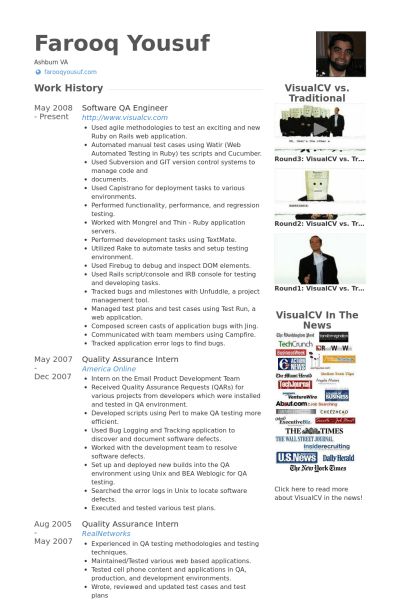 software quality assurance engineer resumes