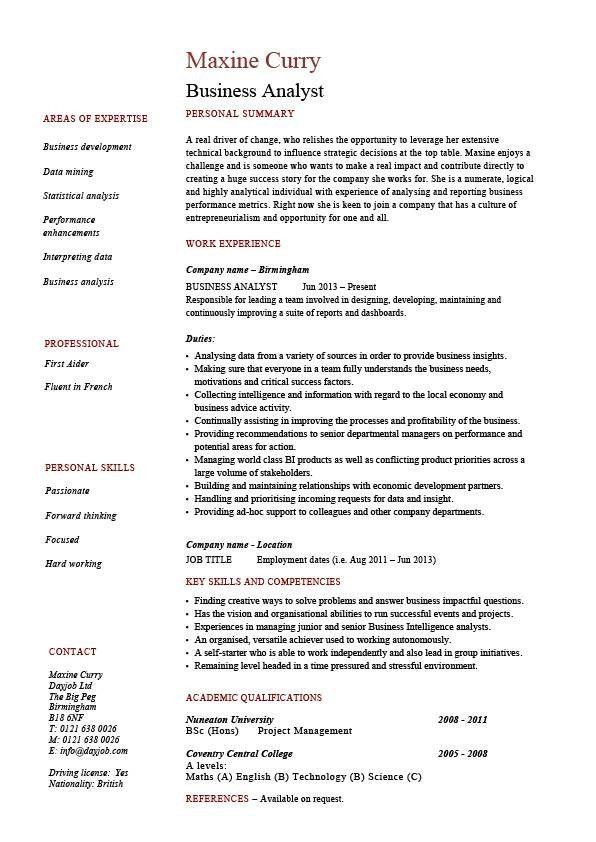 mining resume example