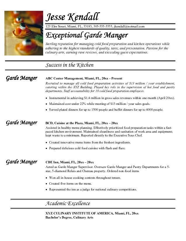 executive chef resume examples