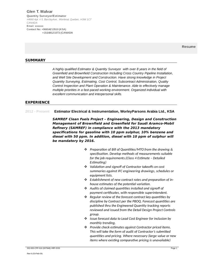 cost controller resumes