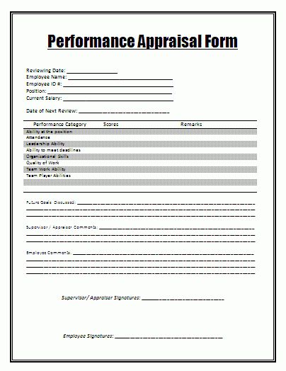 review form template