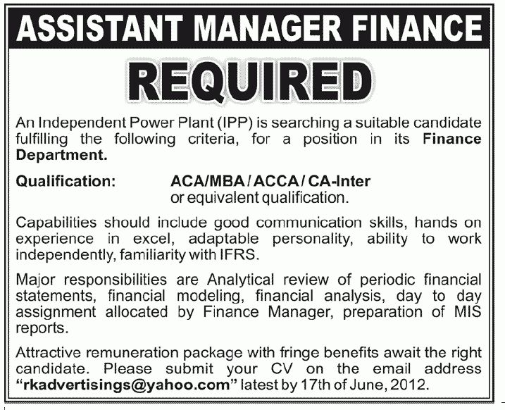 job description for financial assistant financial
