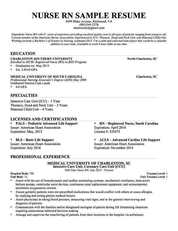 american format resume