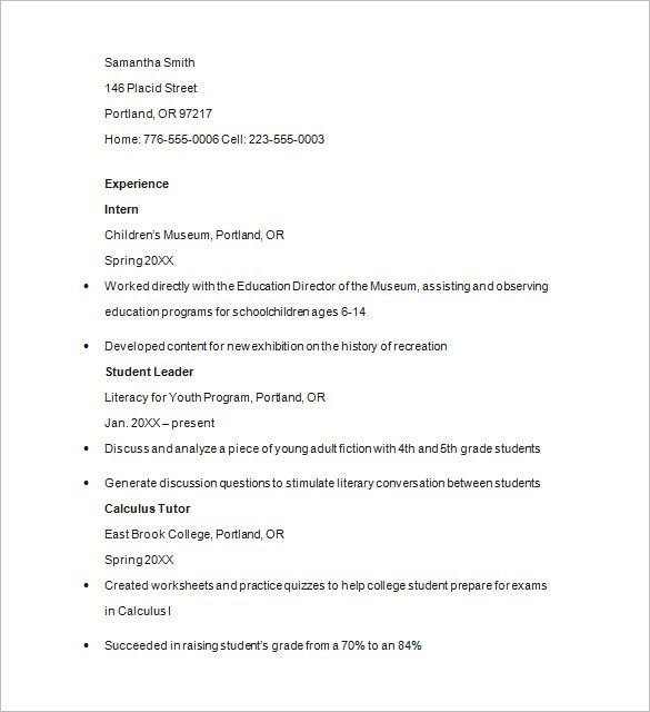 tutoring resume samples