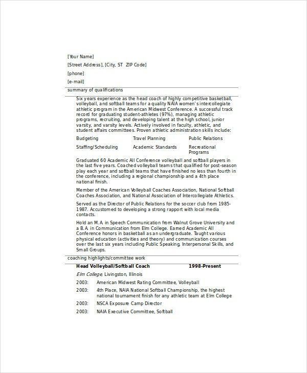 executive coach resumes