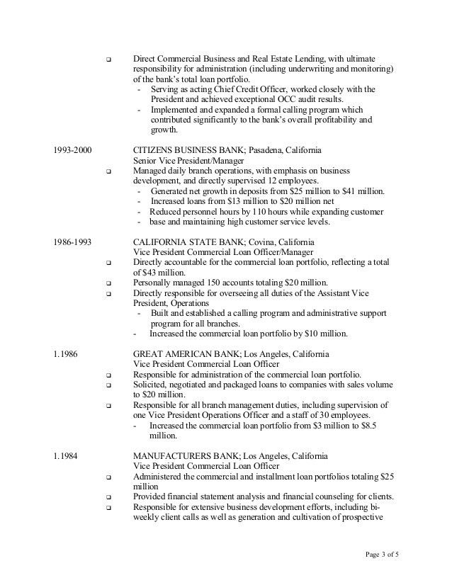 credit officer resumes