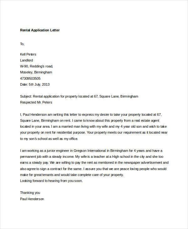 rent letters