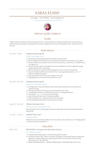 quality engineer resumes