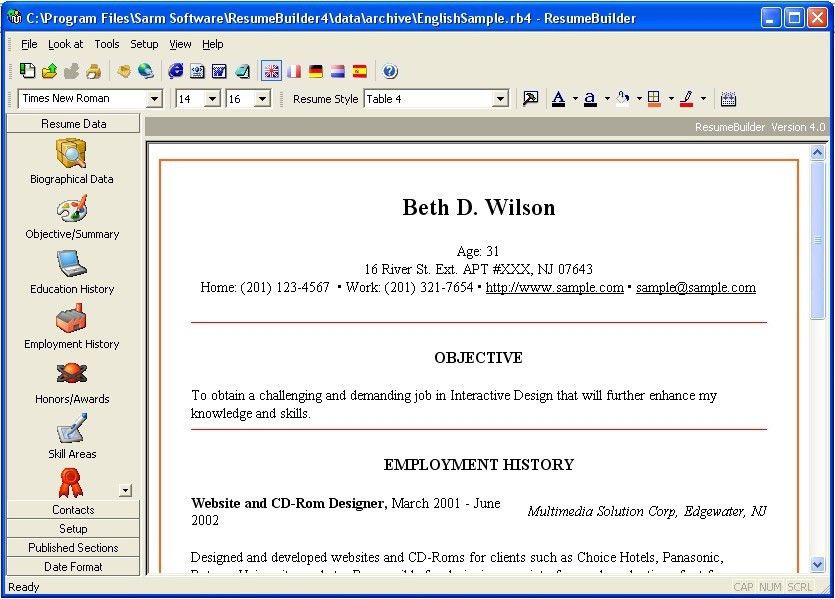best resume builder free