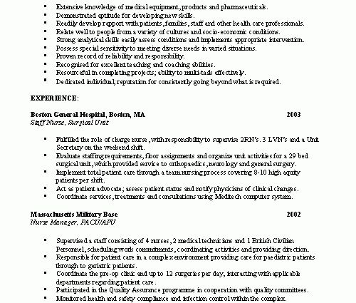 nursing resume objective samples