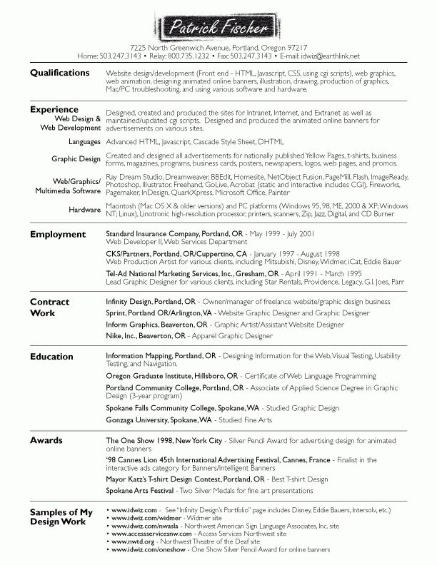 resume for a painter