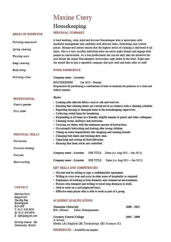 domestic cleaner cover letter