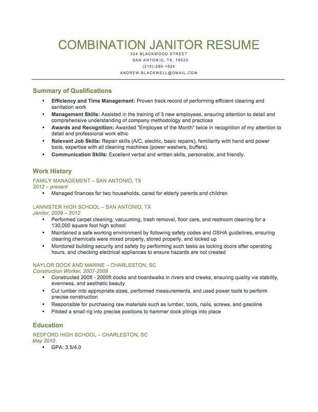 job description janitor
