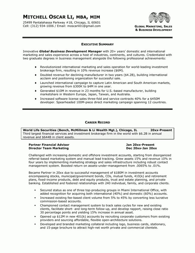 account director resumes