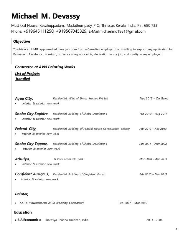 painter resume resumes sample resume resume template