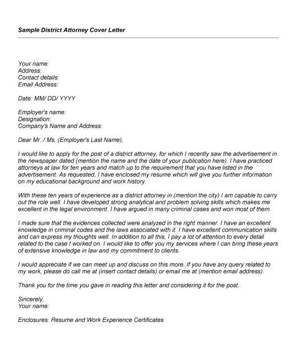 prosecutor cover letter