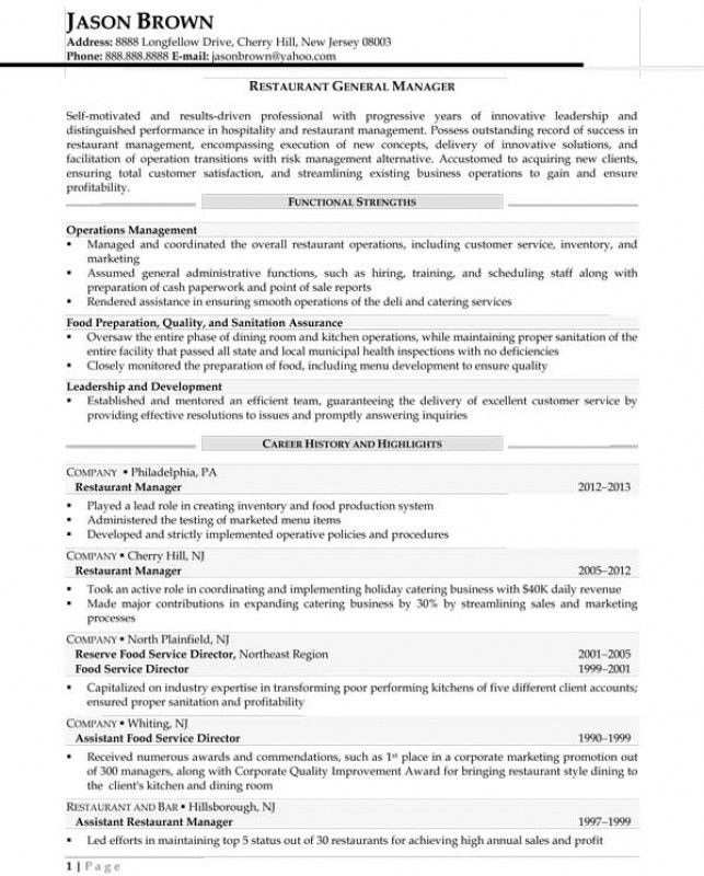 unforgettable general manager resume examples to stand out food expeditor resume