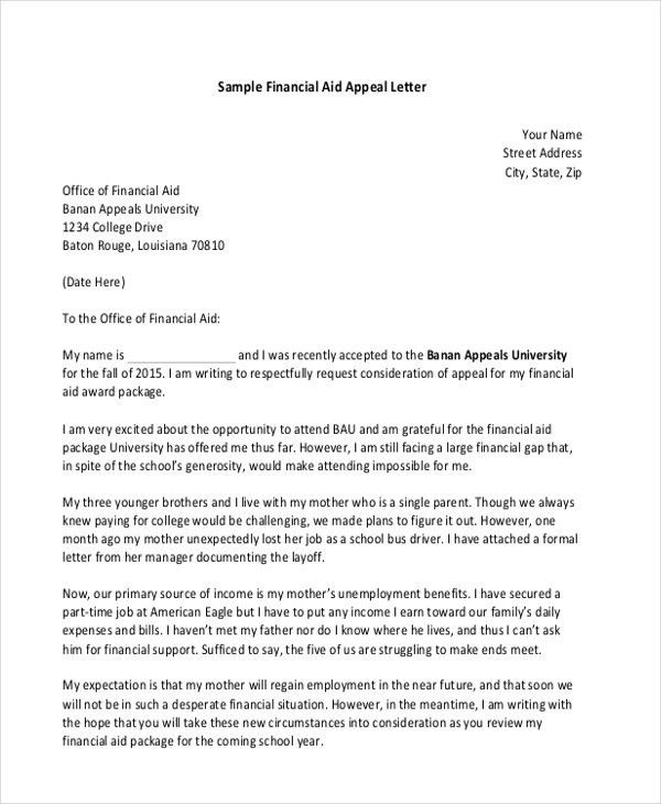 appeal letter for unemployment