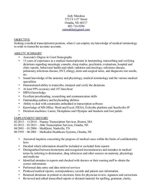 medical interpreter resume sample
