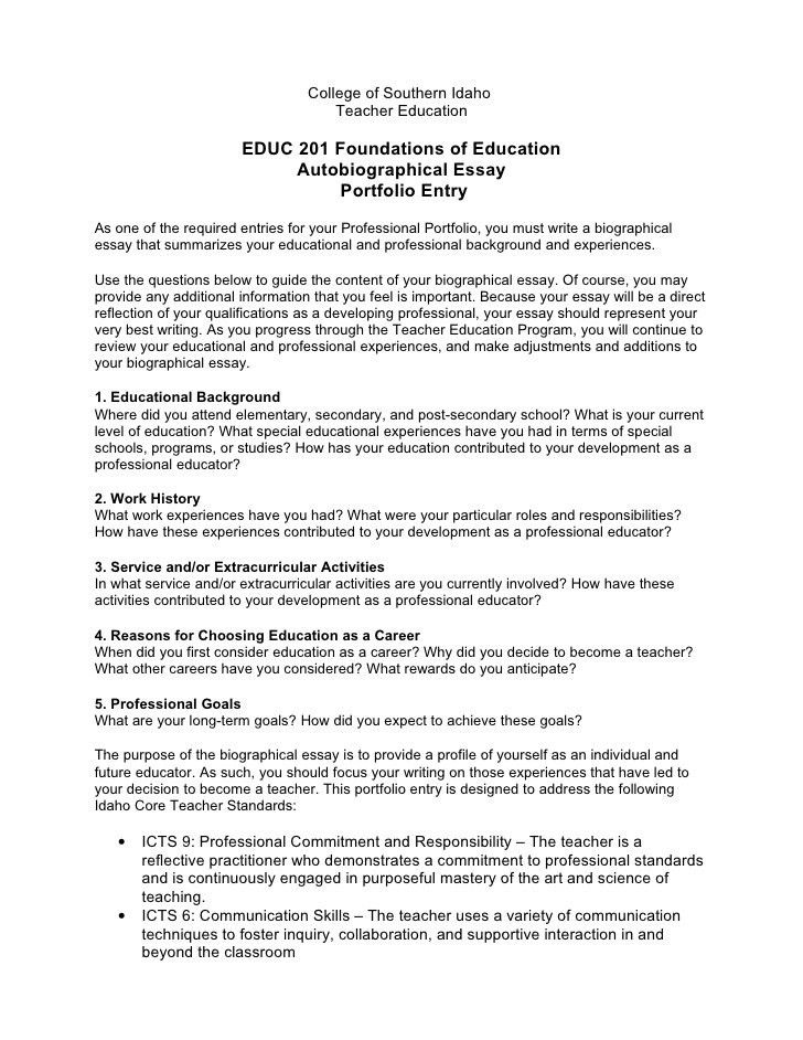 portfolio reflection essay examples