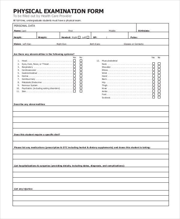 personal data form template download free
