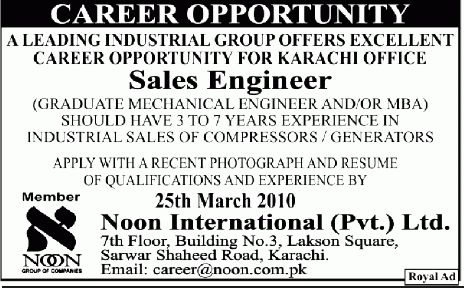 industrial sales resume