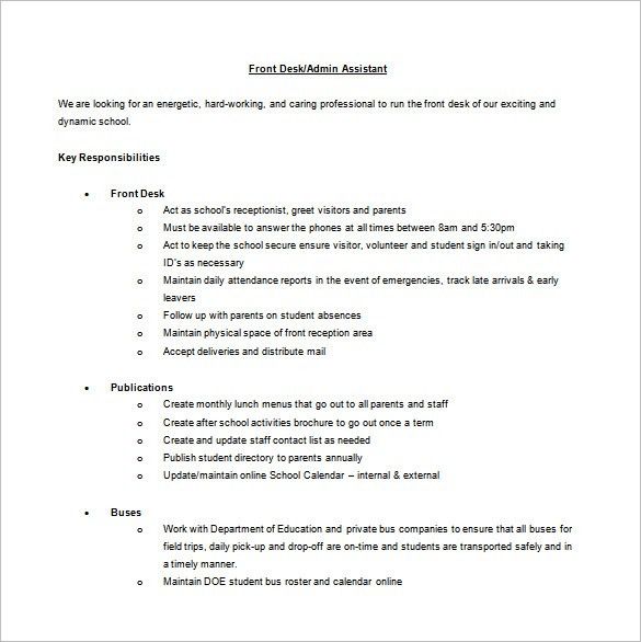 medical receptionist responsibilities