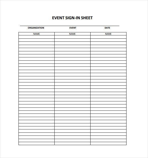 meeting sign in sheet examples