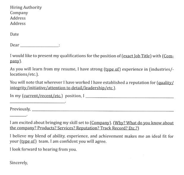 how does a resume cover letter look