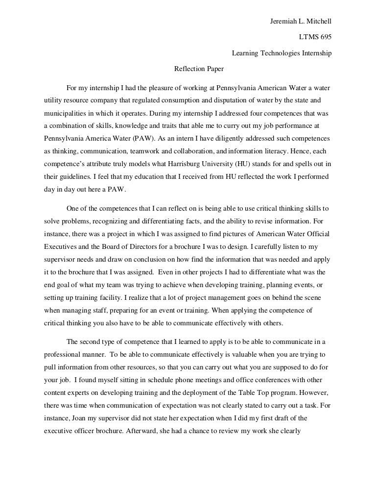 reflective essay on literacy Reflective writing is a type of assessment that goes by many names: journal or diary entries, portfolios, narratives, reflections on practice or placements, blogs. reflective essay on literacy Reflective writing is a type of assessment that goes by many names: journal or diary entries, portfolios, narratives, reflections on practice or placements, blogs.