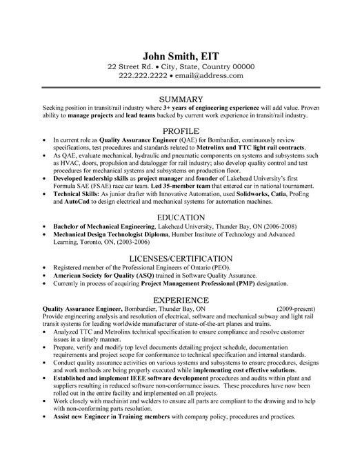 quality control supervisor resume