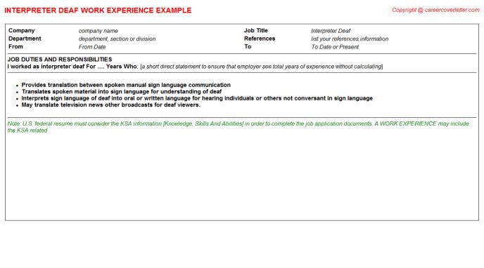 language interpreter cover letter