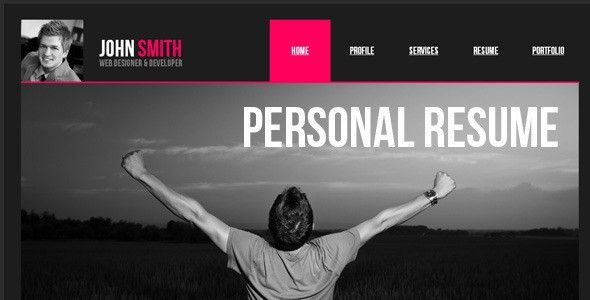personal resume website example