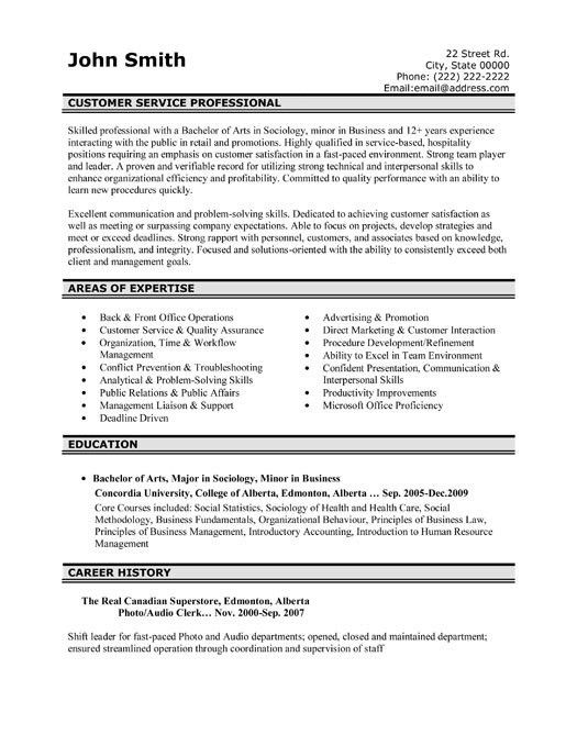 bank customer service representative resume
