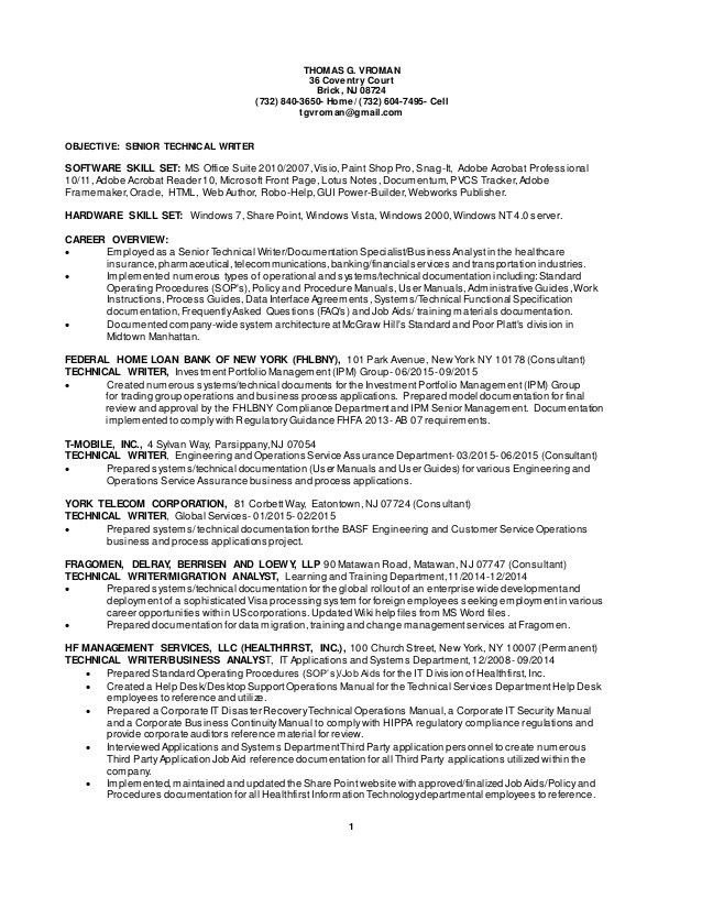 technical resume writing